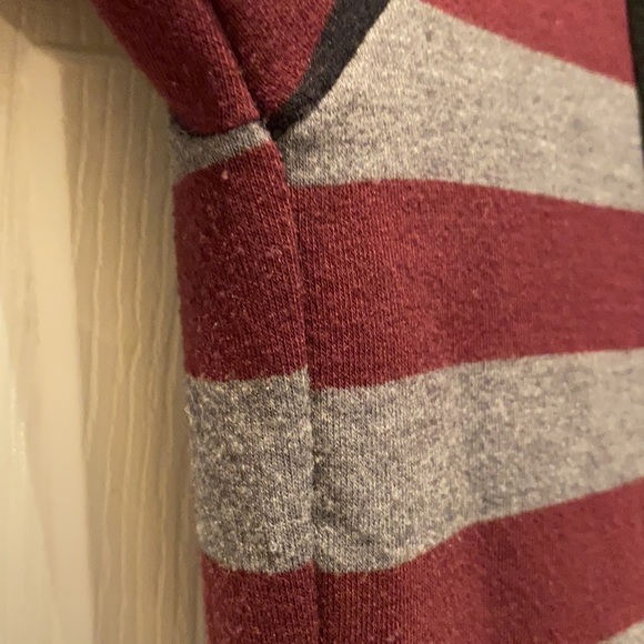 Jessica Simpson Hanna Bodycon Zipper Dress in red, black and grey stripes size M - Picture 10 of 13